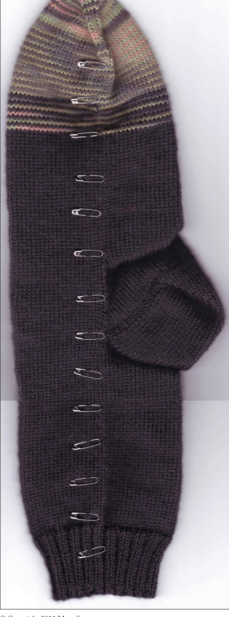 Customizable Pattern for Michael's Large Socks with Special Heel and Gusset Shaping for Comfort and Durability pattern preview