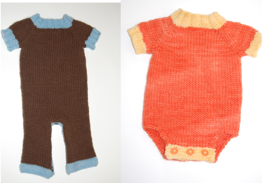 Raglan Romper or Onesie Knitting Pattern by Claire Gentry - Detailed Guide with Sizing, Materials, and Step-by-Step Instructions pattern preview