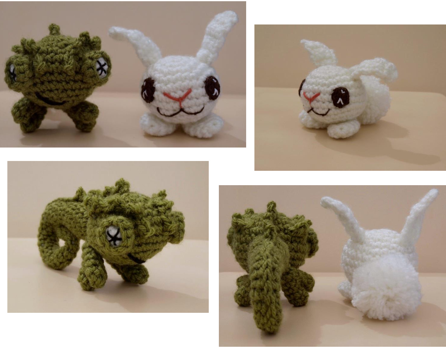 Conejo y Camaleón: Patrón Gratuito de Amigurumi con Instrucciones Detalladas y Gráficos pattern preview