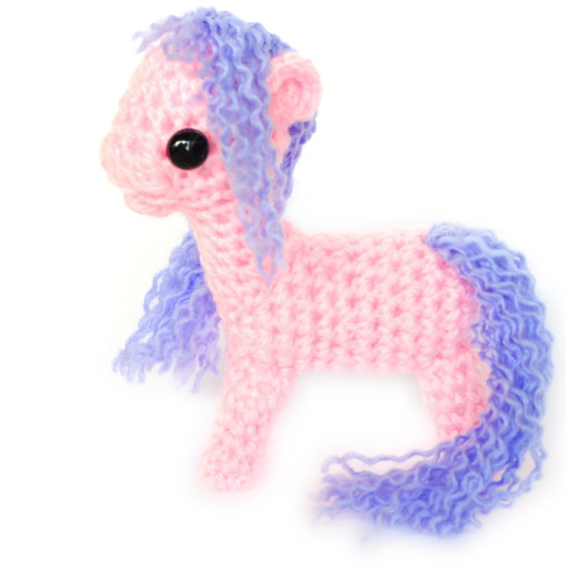 Little e Pony Crochet Pattern by Nadia Alramli - Detailed Instructions and Materials List pattern preview