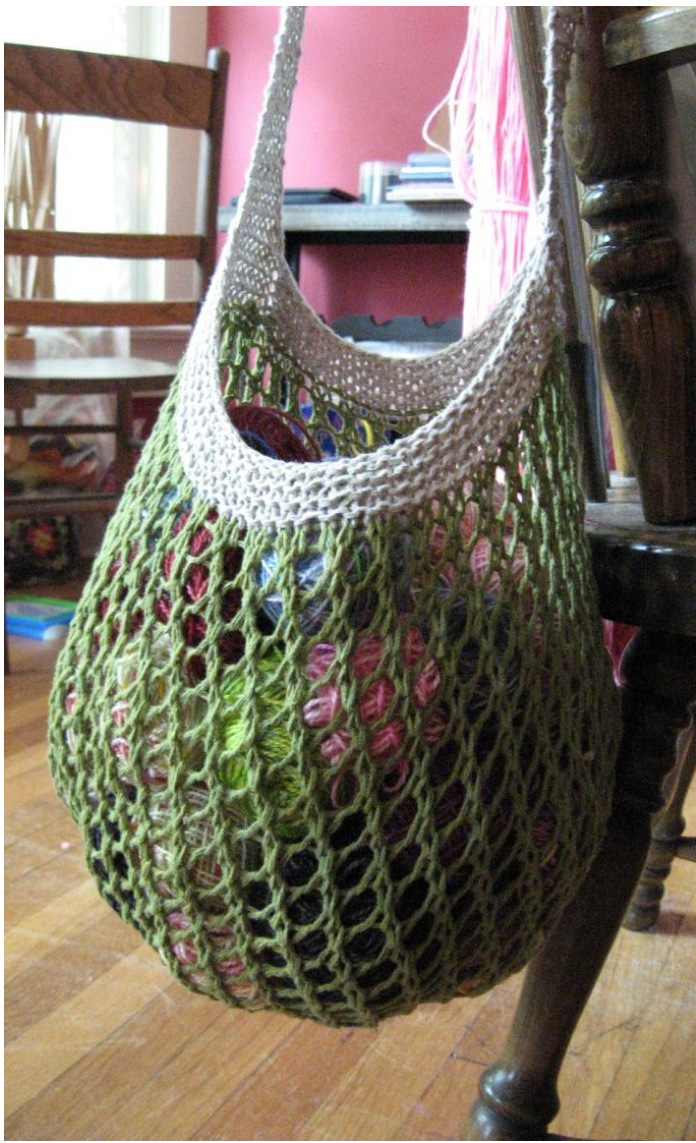 Grrlfriend Market Bag Knitting Pattern by Laura Spradlin - Free Download and Instructions pattern preview