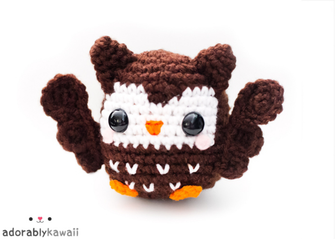 Detailed Owl Amigurumi Crochet Pattern with Color Changes and Safety Eyes by Adorably Kawaii pattern preview