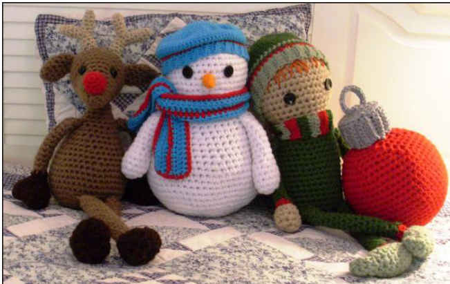 Super Sized Super Saver Christmas Crochet Patterns: Elf, Snowman, Reindeer, and Ornament Designs pattern preview