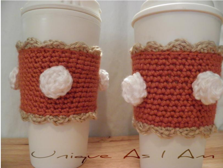 Pumpkin Spice Coffee Cup Sleeve Crochet Pattern by Susan Preston - Celebrate the Season with a Cozy Accessory pattern preview