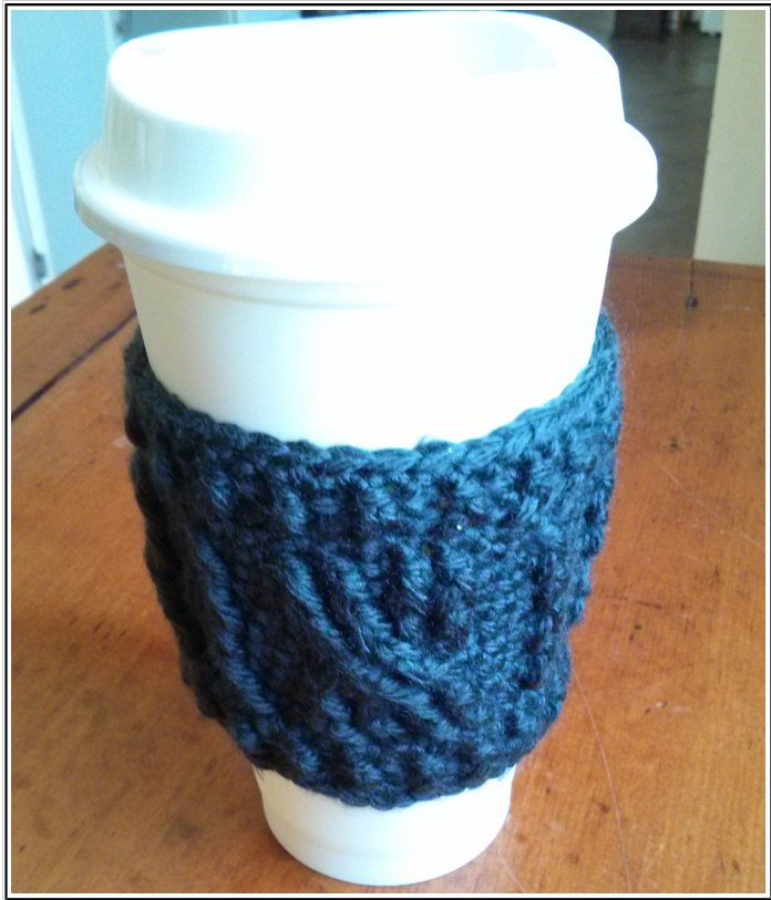 Chunky Cabled Coffee Cup Cardigan: Intermediate Crochet Pattern with Detailed Instructions pattern preview