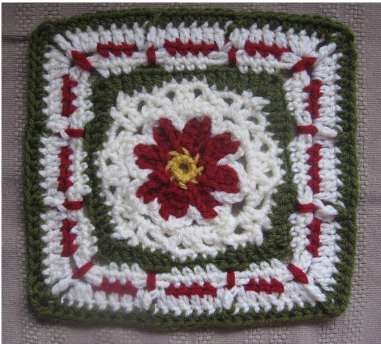 Back-to-School September 9" and 12" Mystery Afghan Block Crochet Pattern by Margaret Maclnnis pattern preview