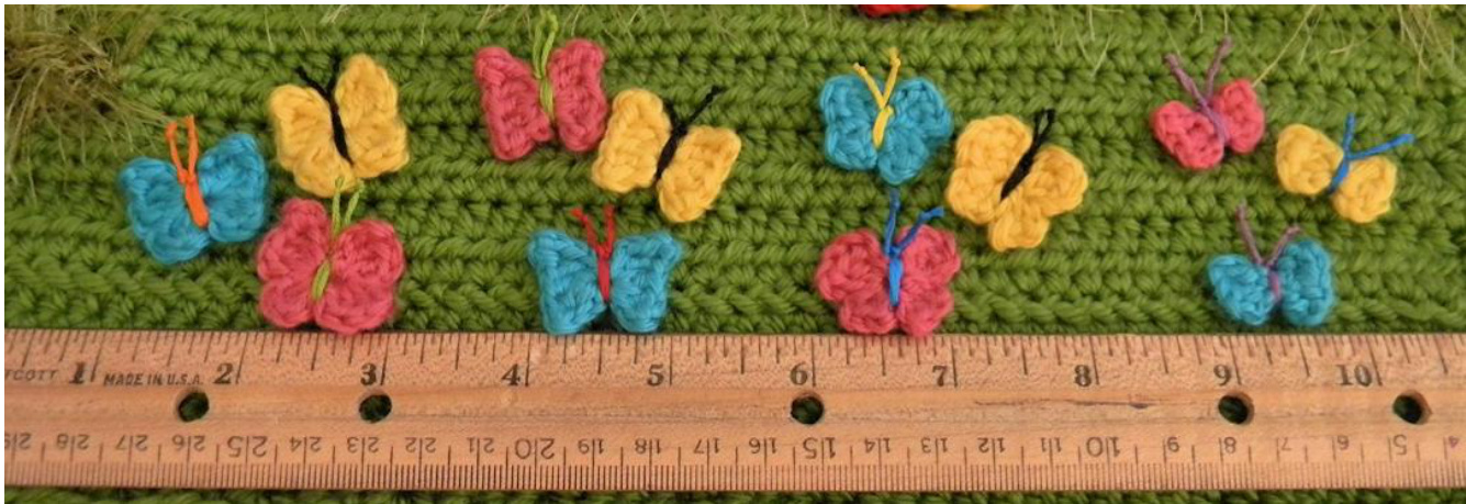 Itty-Bitty Worsted Butterflies: Four Adorable Designs for Quick Crochet Projects pattern preview