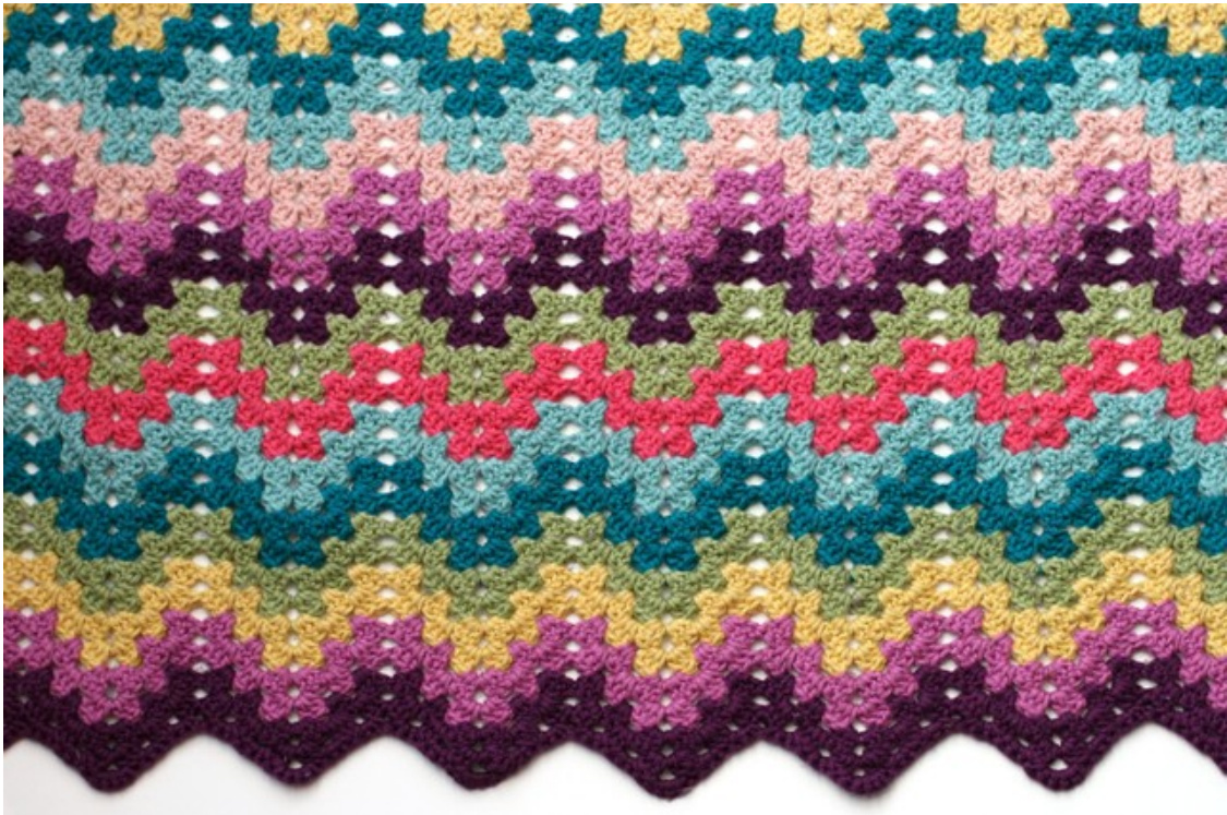 Granny Ripple Blanket Crochet Pattern by Staci Perry - Detailed Instructions and Video Tutorials pattern preview