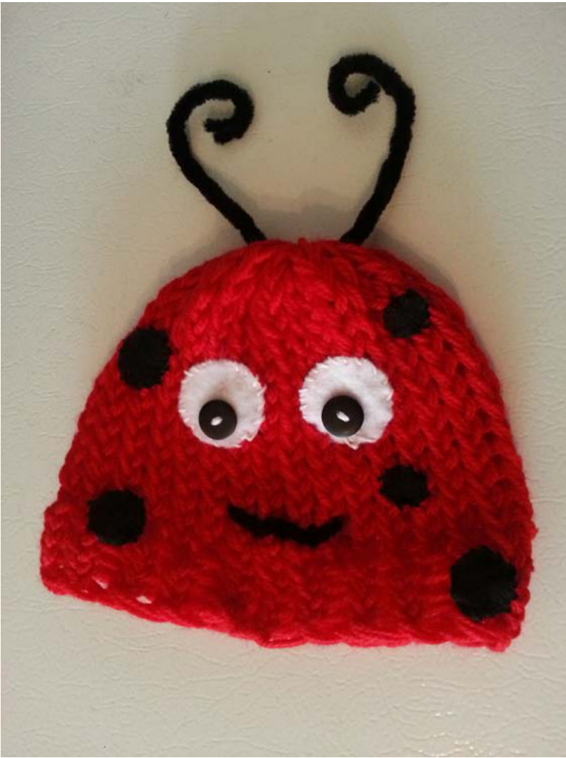 Lady Bug Hat Crochet Pattern for Babies and Toddlers by Amelia Pothoven pattern preview