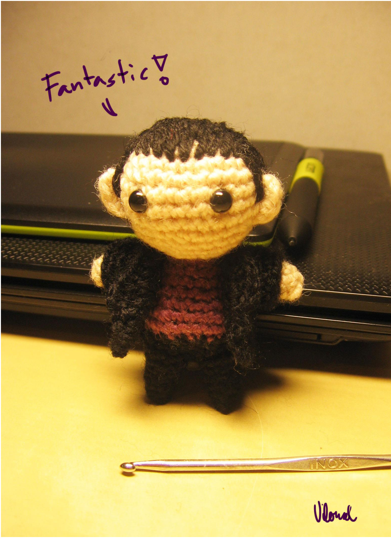 Chibi Ninth Doctor Amigurumi Pattern by Vilonal - Detailed Instructions for Crafting Your Own Doctor Who Doll pattern preview