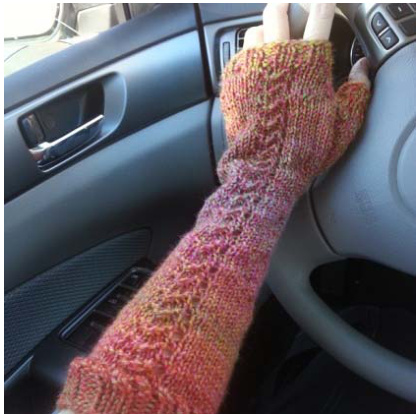 Denver Driving Mitts: A Feminine, Warm Fingerless Mitt Pattern for Knitters pattern preview