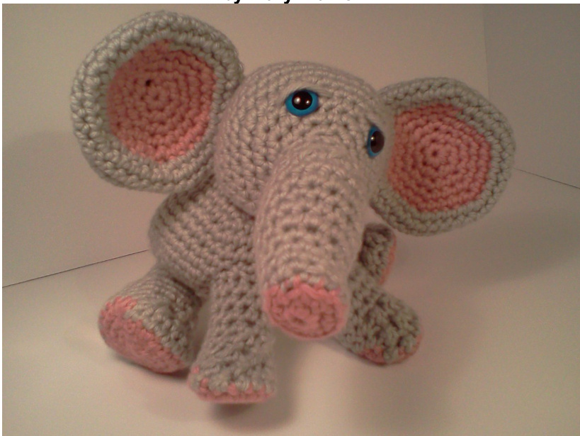 Lucas Baby Elephant Ami'Pal Amigurumi Stuffed Softie Crochet Pattern by MaryWalker pattern preview