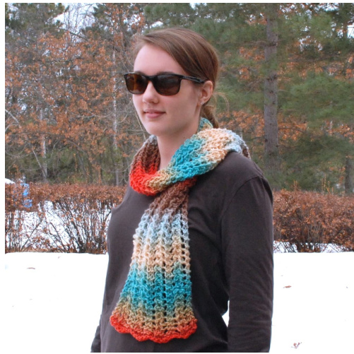 First Day of Spring Scarf Pattern by Anna Smegal and Her Sister - A Versatile Knit for Changing Weather pattern preview