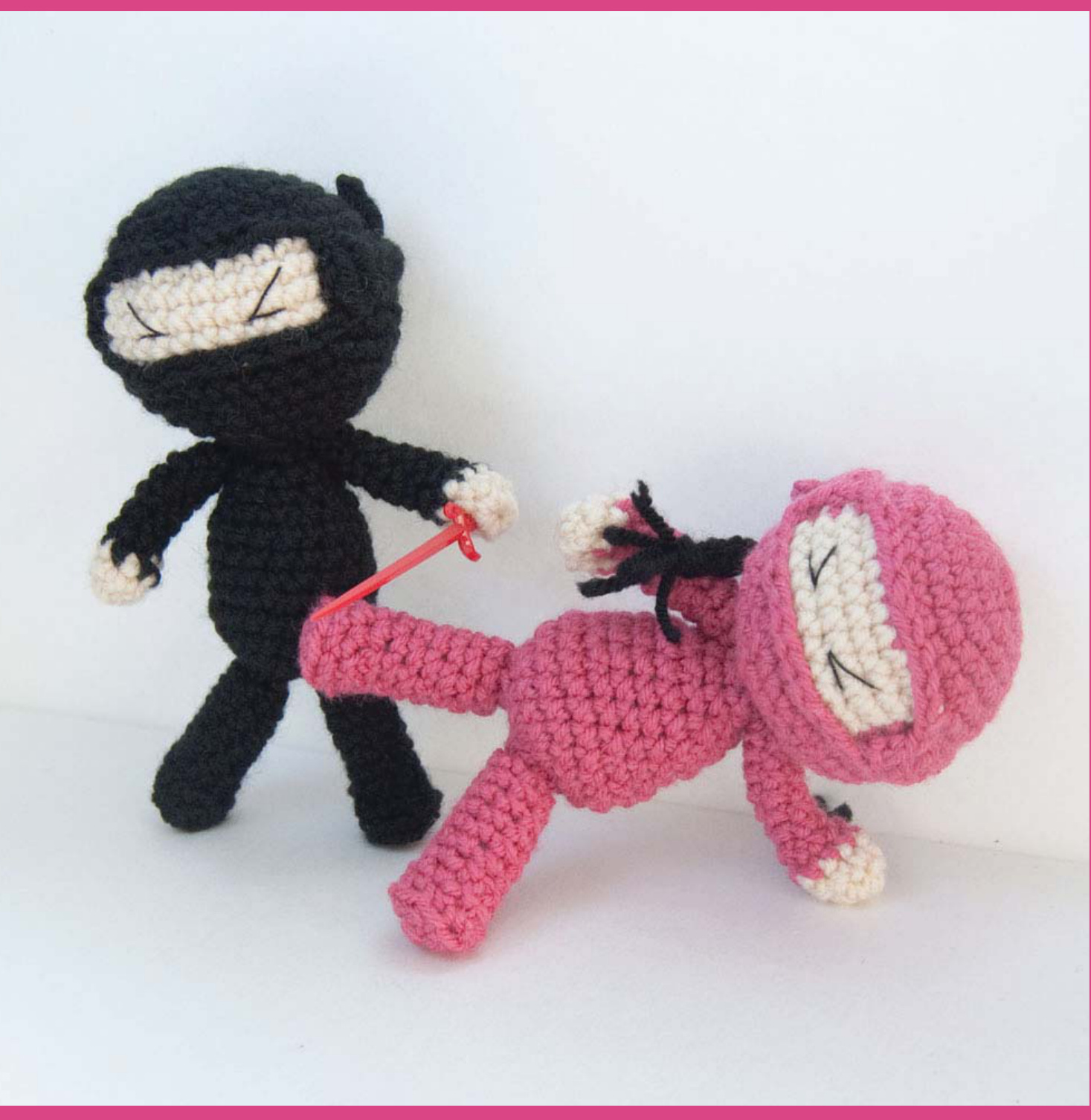 Crochet Pattern for Adorable and Amusing Ninja Dolls with Detailed Instructions and Colorwork Techniques pattern preview