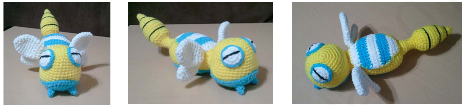 Amigurumi Dunsparce Crochet Pattern: Detailed Instructions for Crafting a Cute Pokémon Toy pattern preview