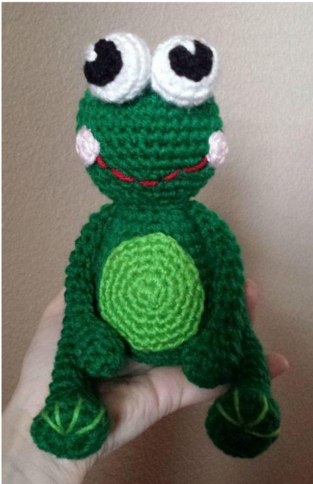 Crocheted Freddie the Frog Pattern: Detailed Instructions for Crafting a Cute Amigurumi Frog pattern preview