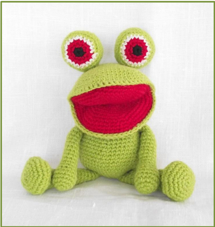 Detailed Frog Crochet Pattern with Instructions and Material Requirements pattern preview