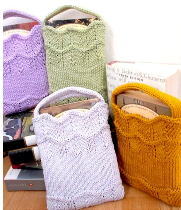 Book Buddy Knitting Pattern: A Cute Bag for Bookworms by Knitti Politi pattern preview