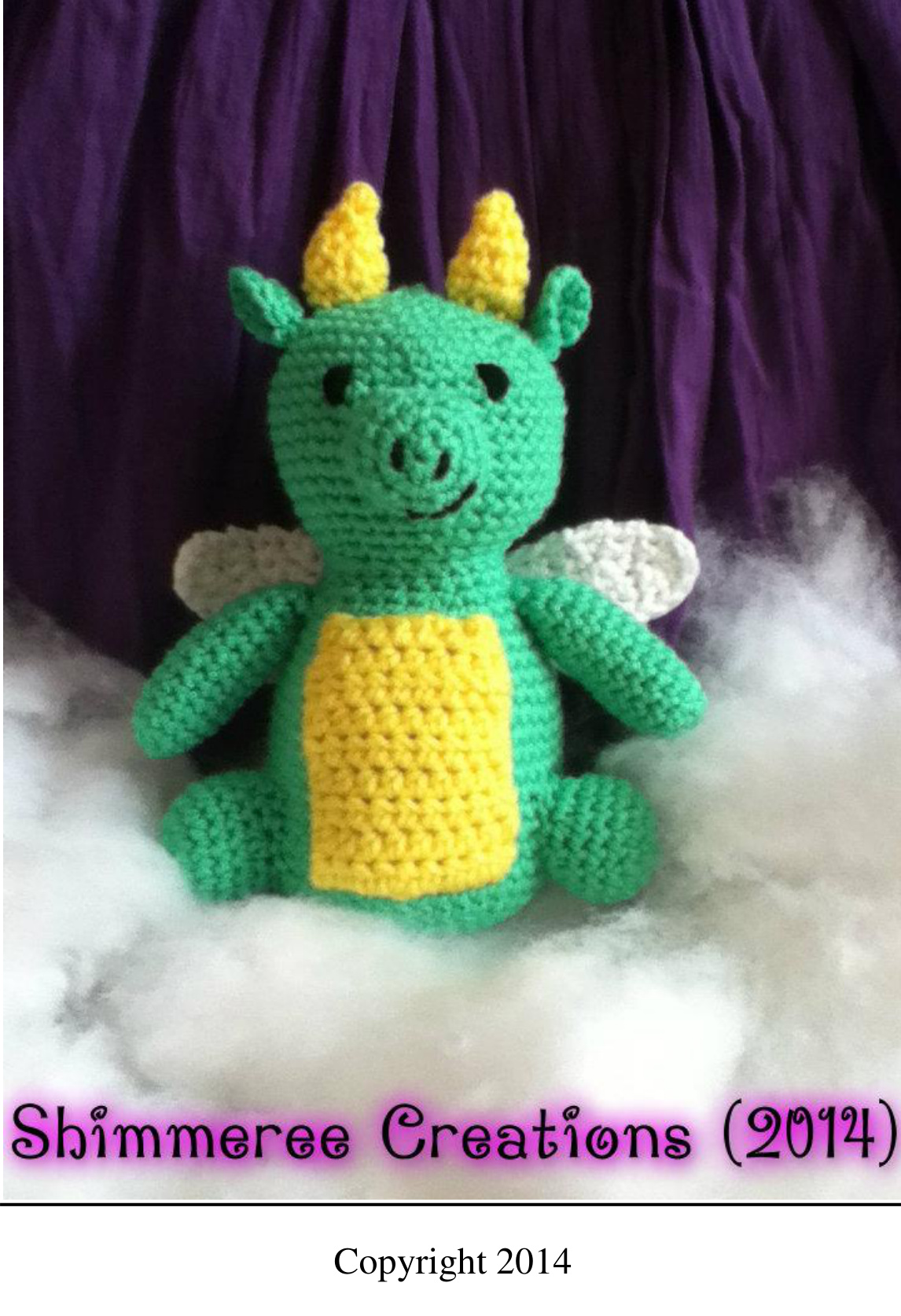 Amigurumi Dragon Crochet Pattern by Jenn Mulherin - Intermediate Skill Level pattern preview