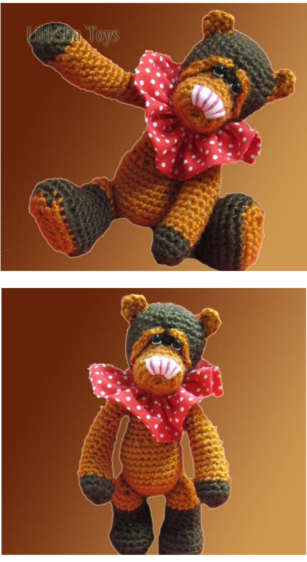 Caramel Bear Crochet Pattern by LilikSha ToYs: Detailed Instructions and Video Tutorial pattern preview