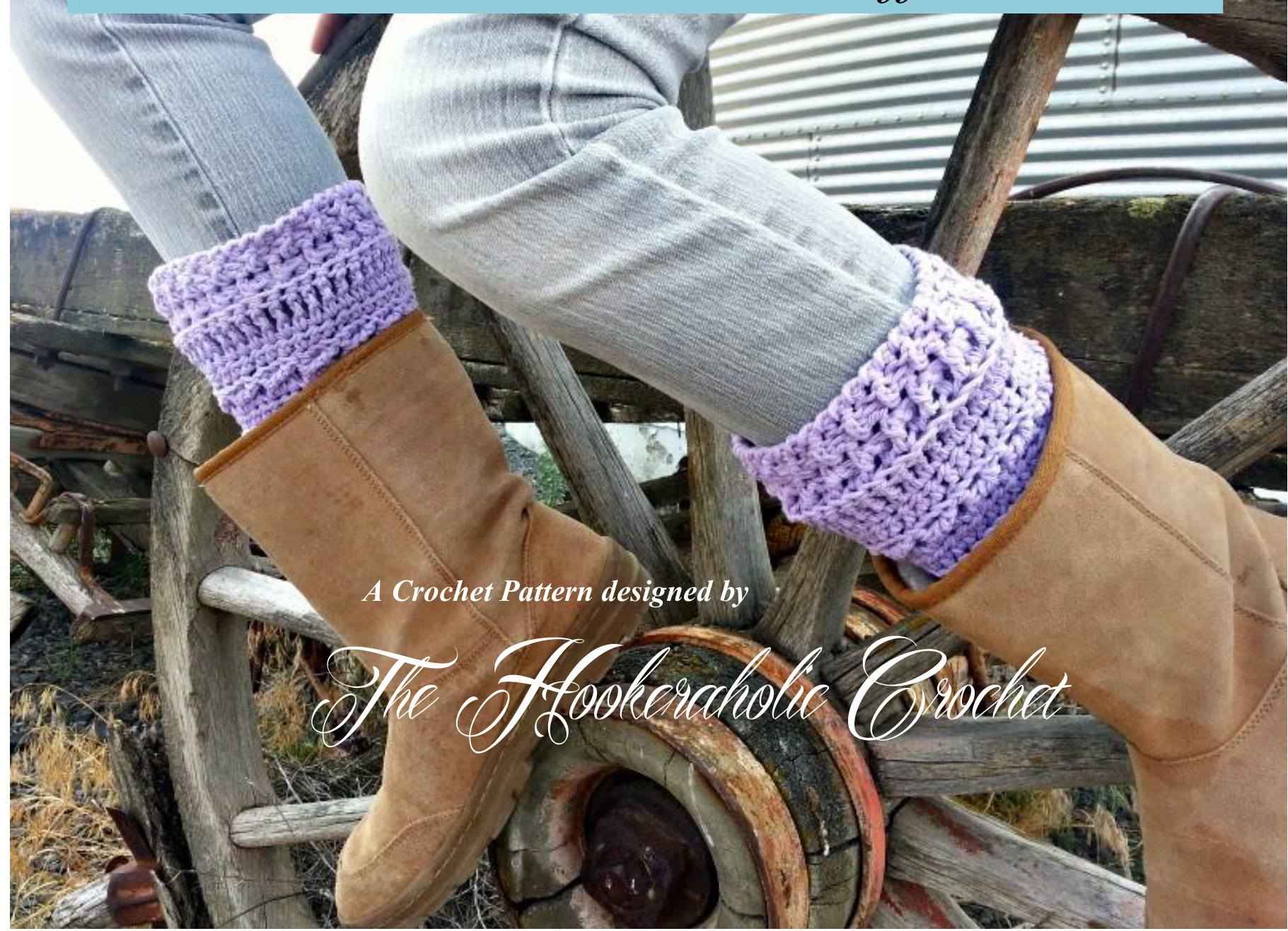 SOMO Boot Cuffs Crochet Pattern for Teen and Adult Sizes by Shannon Kilmartin pattern preview