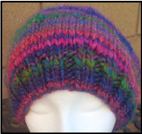 Easy Slouch Hat Knitting Pattern by GloriaMcMullen2014 - Quick and Stylish Project pattern preview