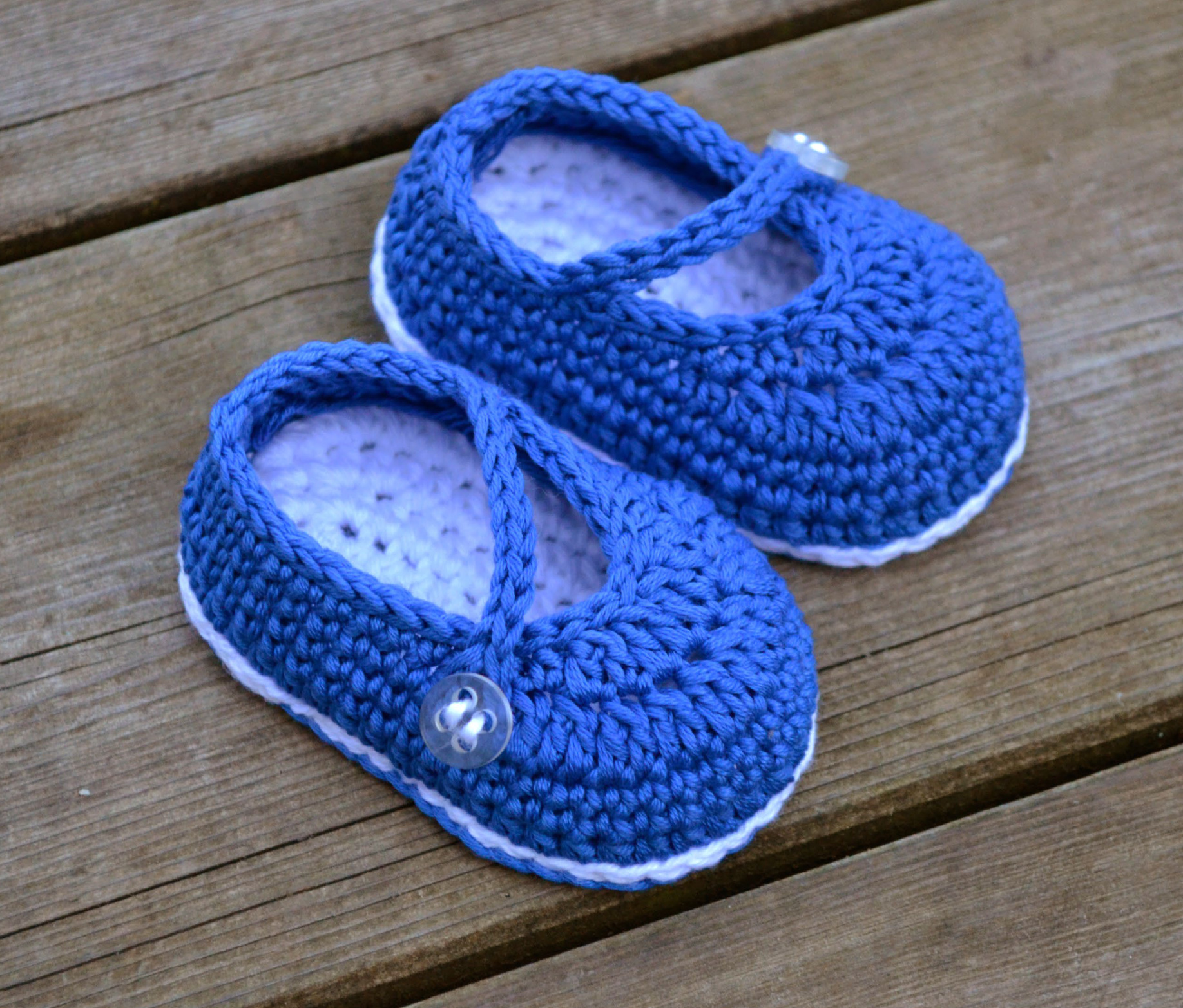 Crochet Pattern for Adorable Blue Fairy Tale Baby Booties - Detailed Instructions and Sizes pattern preview