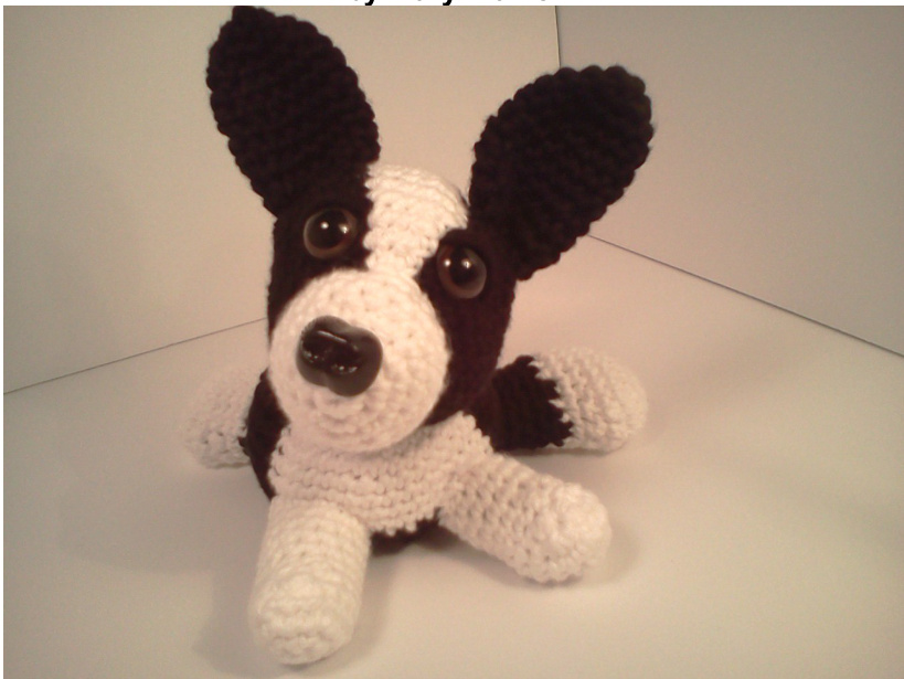 Zoe the Boston Terrier Baby Dog Ami'Pal Amigurumi Stuffed Puppy Pattern by Mary Walker pattern preview