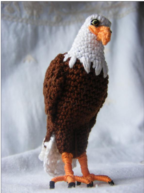 Detailed Crochet Pattern for a Bald Eagle by Atelier56 - Includes Body, Head, Wings, Tail, and Beak Instructions pattern preview