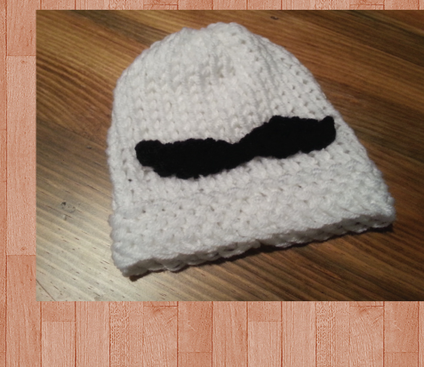 Loom Knit Moustache Hat Pattern for Babies, Toddlers, and Children with Detailed Instructions pattern preview