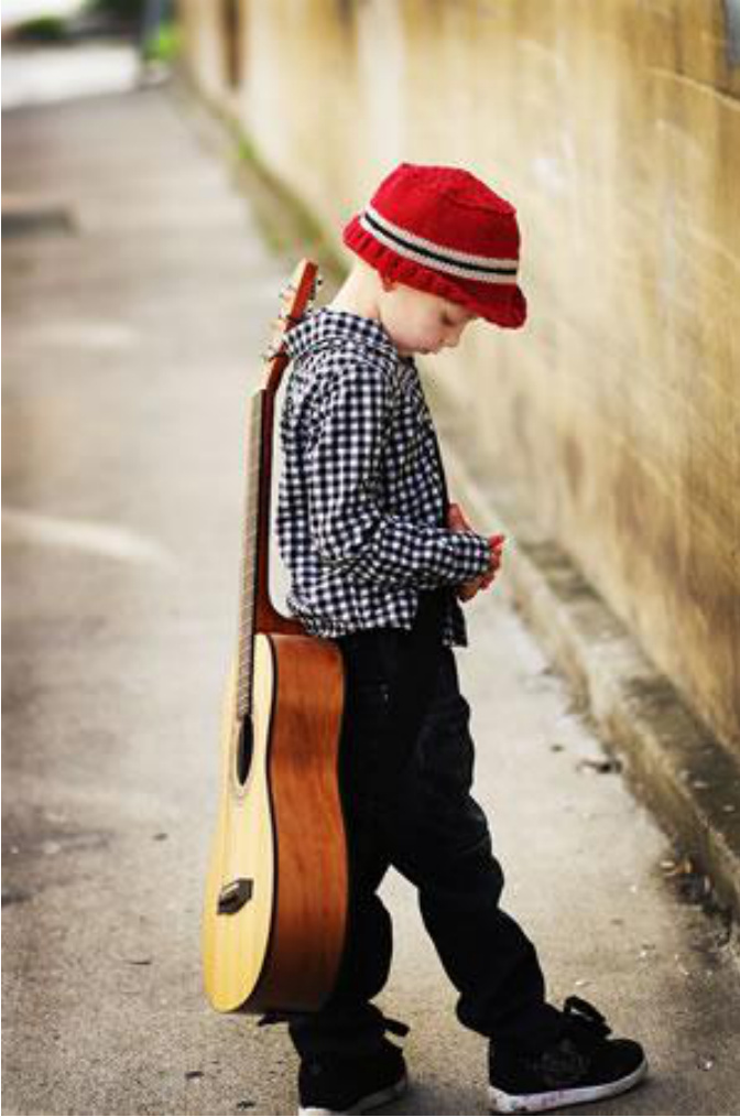 Hand-Knit Music-Inspired Hat Pattern for Kids by Talitha Kuomi with Repurposed Cotton T-Shirts pattern preview