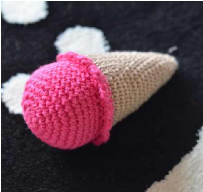 Crochet Pattern for an Adorable Ice Cream Rattle Toy - Detailed Instructions Included pattern preview