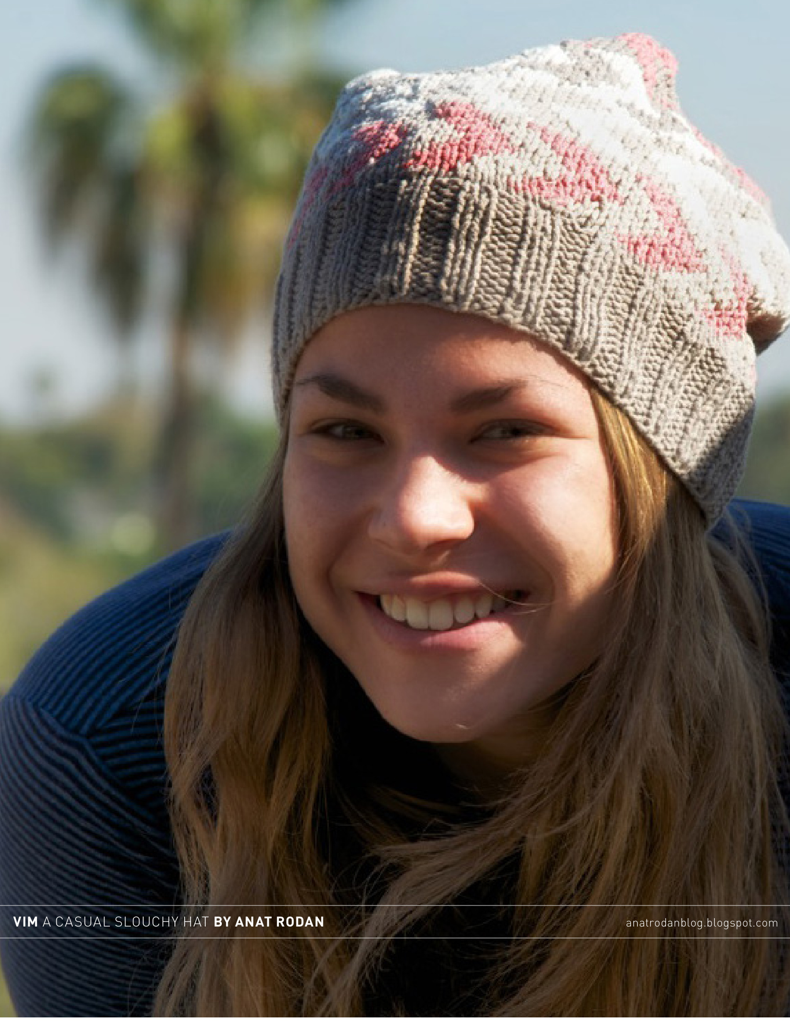 Vim: A Casual Slouchy Hat Knitting Pattern with Detailed Instructions and Color Charts pattern preview