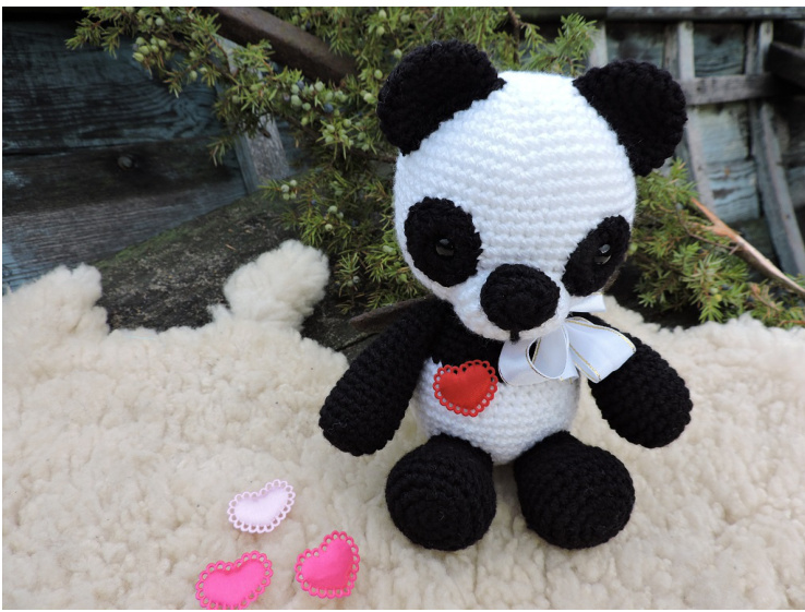 Amigurumi Crochet Pattern: The Panda Bear - Detailed Instructions and Supplies List pattern preview