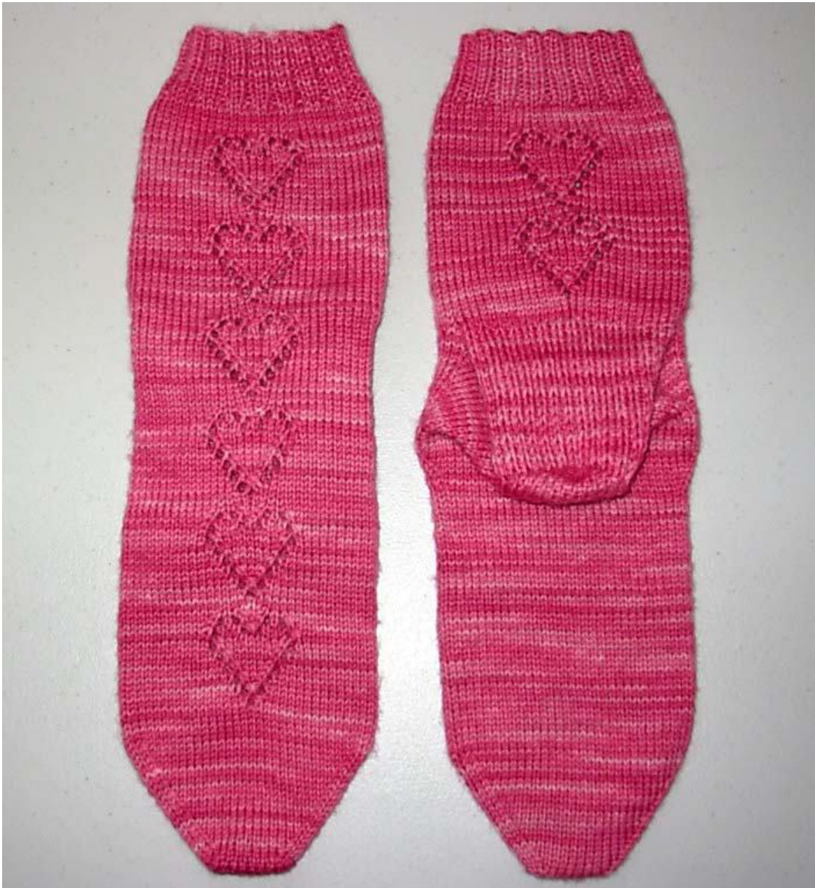 Love Struck Hearts Socks Pattern by Terri Knight - Top-Down Magic Loop Sock Knitting Tutorial for Women's Size 7.5-8 pattern preview