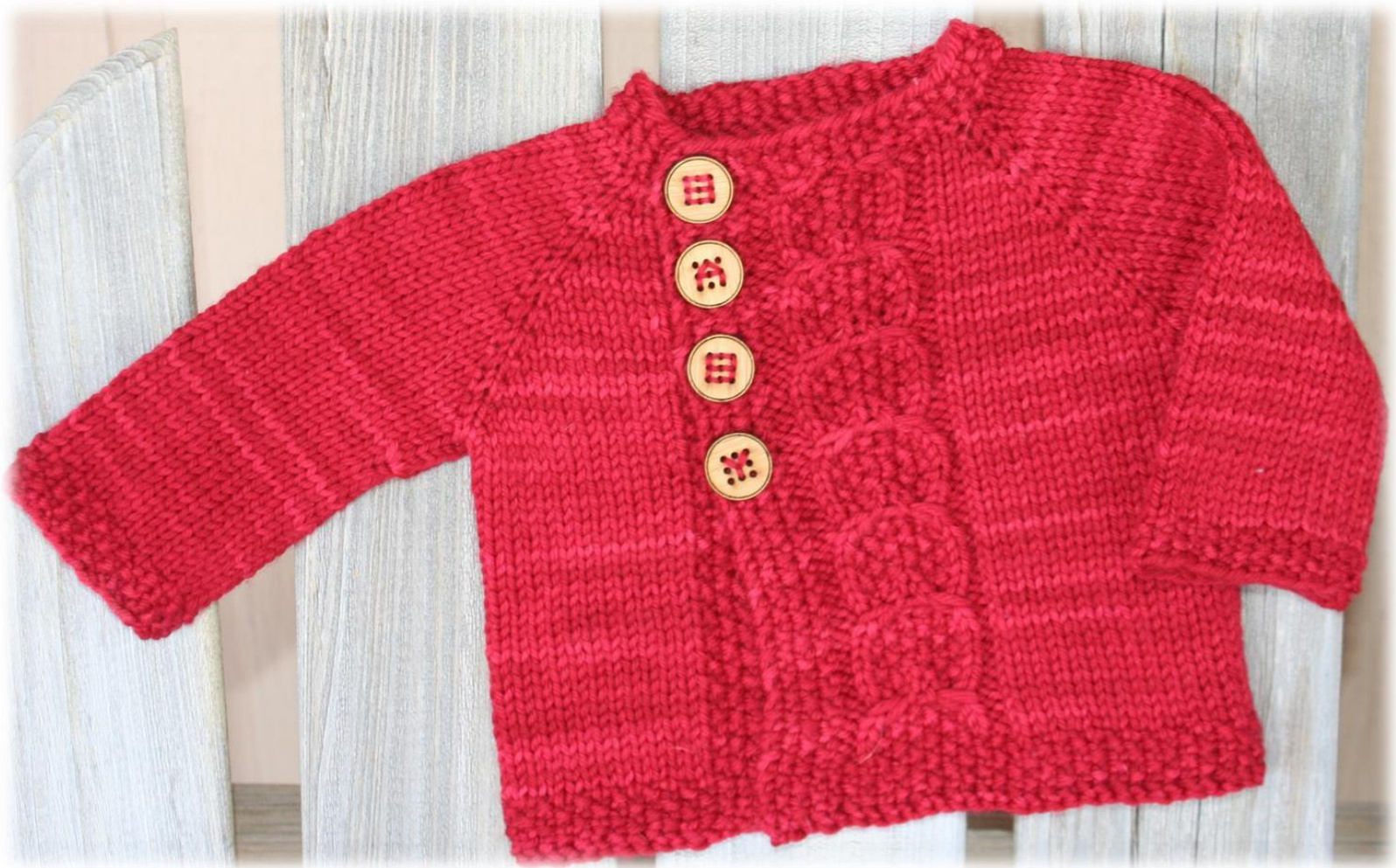 Olive You Baby Classic Cardigan Knitting Pattern for Babies by Taiga Hilliard Designs pattern preview