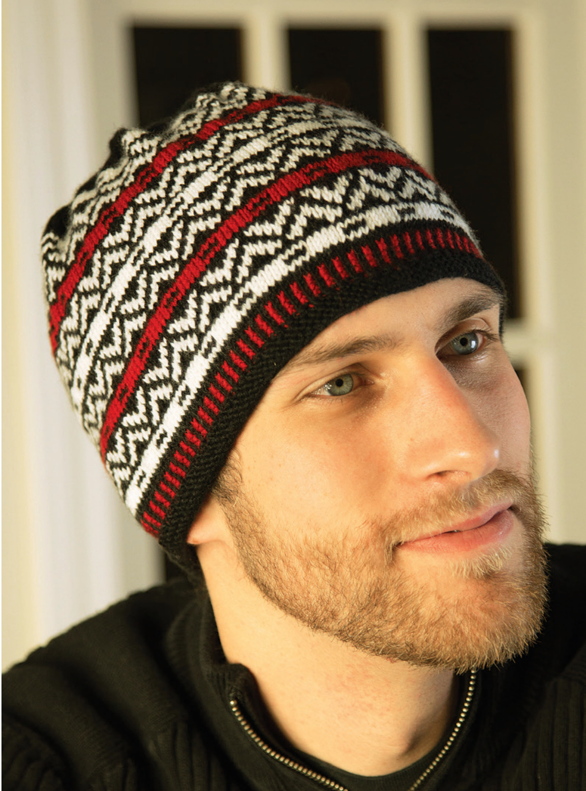 WOUNAAN Luxury Stranded Hat with a Touch of Cashmere Knitting Pattern by Bonnie Dean pattern preview