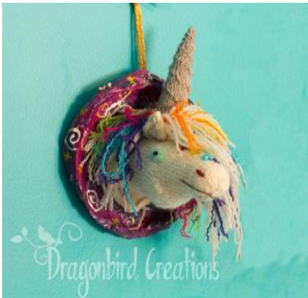 Unicorn Taxidermy Pattern: Knitting and Paper Mache Tutorial for a Whimsical Decorative Piece pattern preview