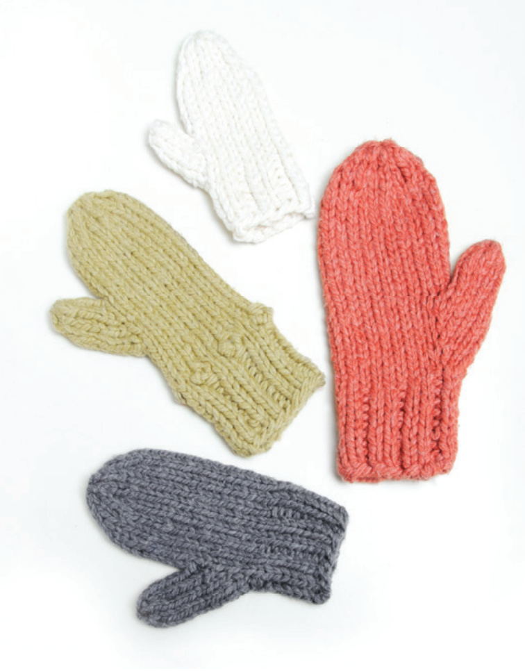 Hand Knitted Mitten Pattern for Various Sizes with Bobble Cuff Options and Detailed Instructions pattern preview