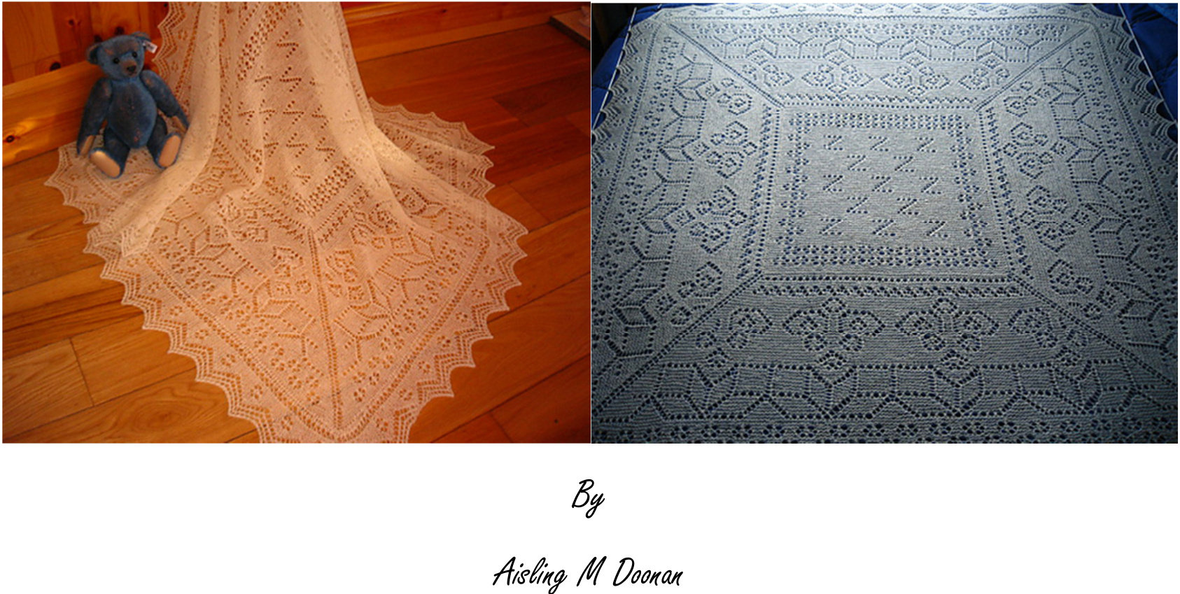 A Stoir Baby Blanket Shawl Knitting Pattern by Aisling M Doonan - Detailed Instructions and Charts pattern preview