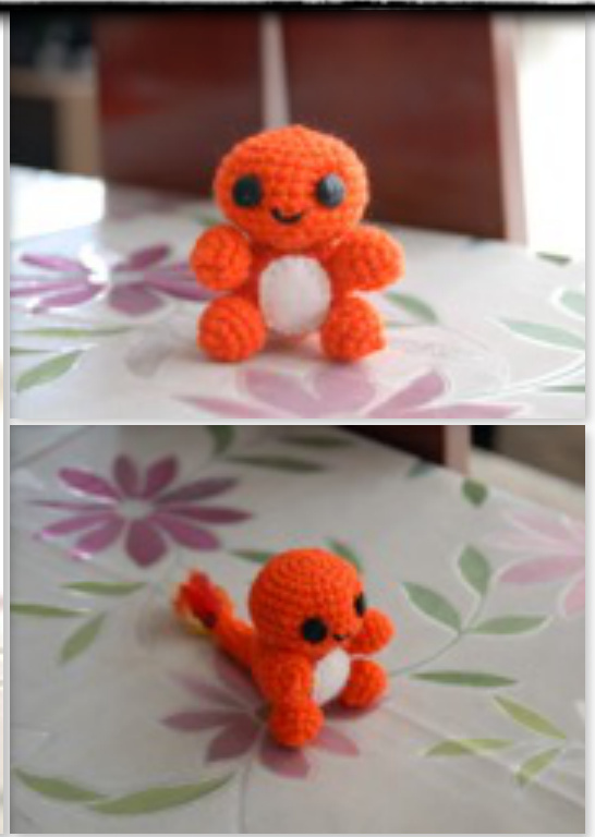 Crochet Pattern for Charmander Amigurumi by Sakana's Crooked Meowzel - Detailed Guide with Materials and Assembly Instructions pattern preview