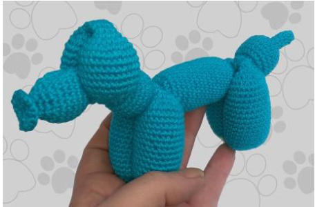 Crochet Pattern for Balloon Dog Niekie Haakt: A Step-by-Step Guide to Creating a Foldable Balloon Animal pattern preview