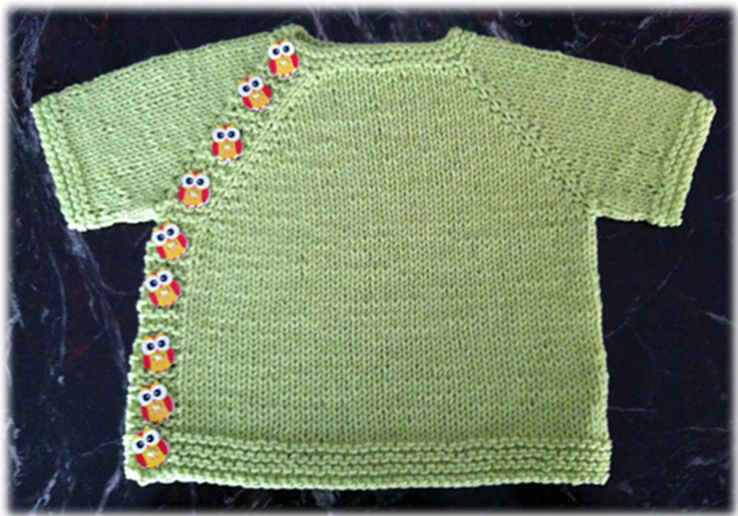 Lima Bean Baby Cardigan Knitting Pattern by Taiga Hilliard Designs - Sizes 0-18 Months pattern preview