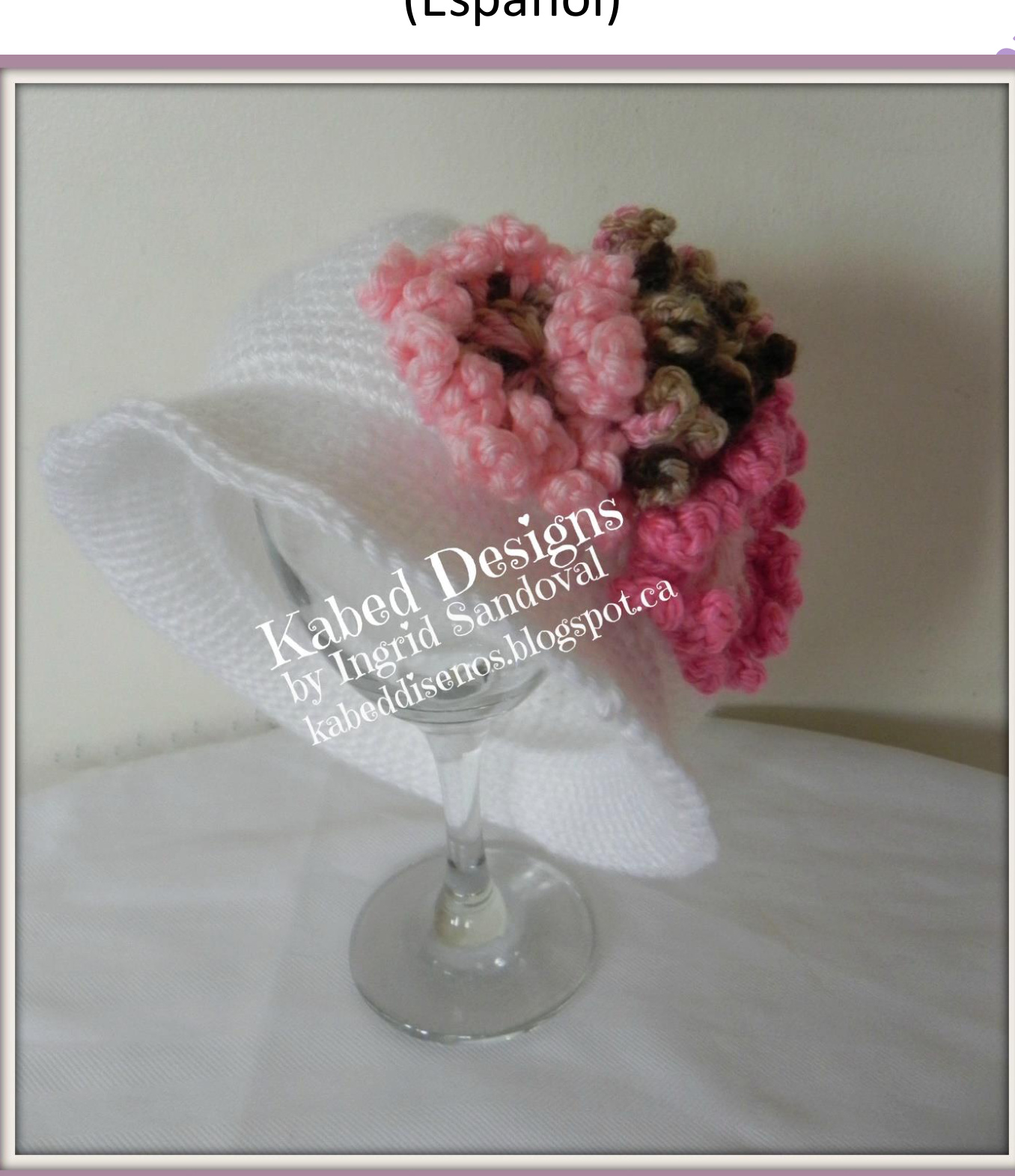 Summer Blossoms Hat Crochet Pattern for Babies by Kabed Designs - Easy Level, Customizable Sizes, and Floral Embellishments pattern preview