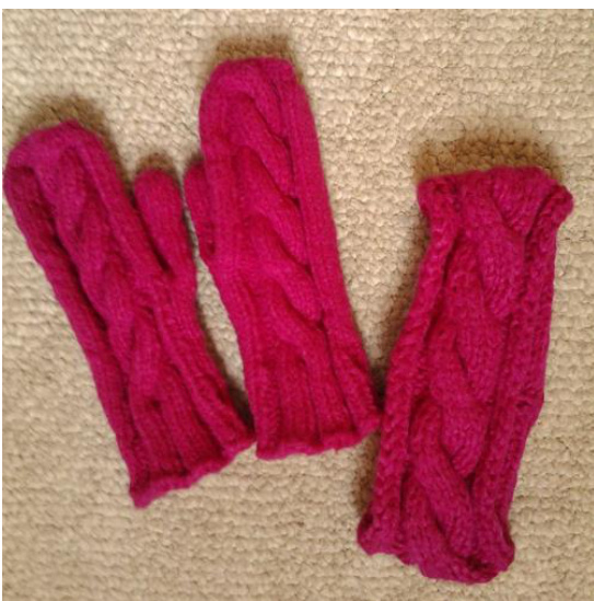 8-Stitch Cable Top-Down Mittens Pattern by Gayle Pounds for Bulky Weight Yarn and Medium to Large Hand Sizes pattern preview