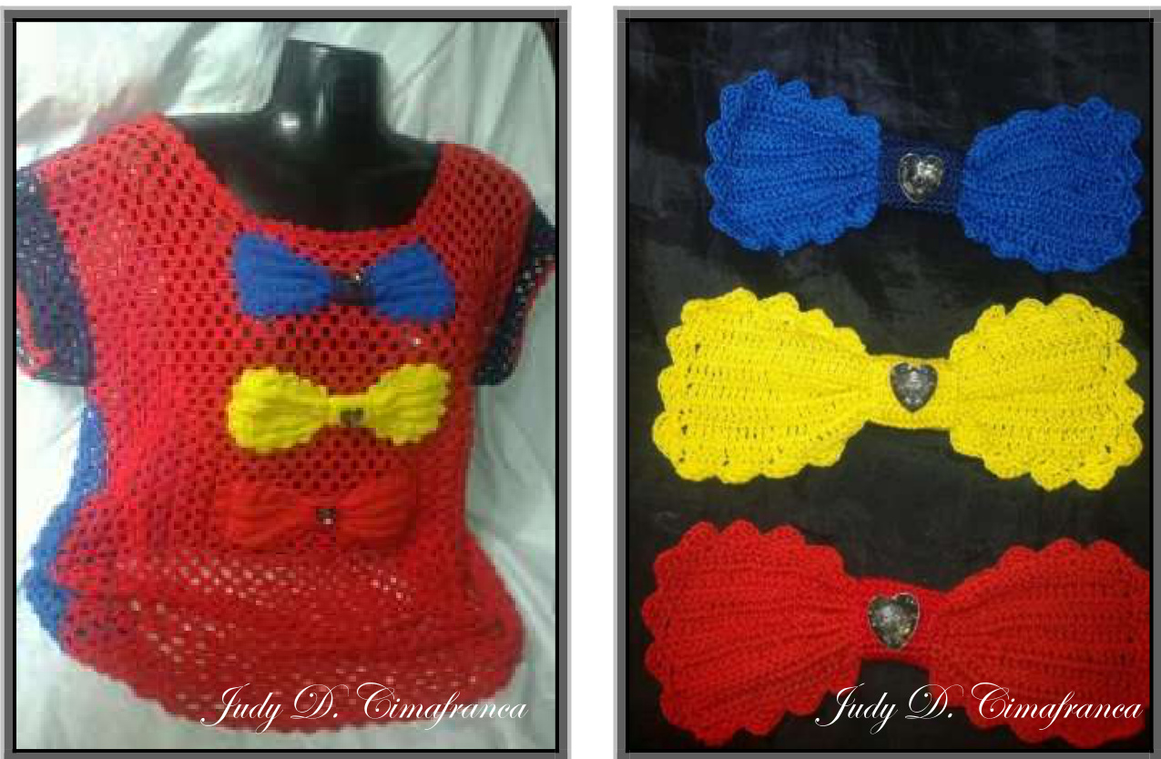 Bow Charisma Tunic Crochet Pattern by Judy D. Cimafranca - Detailed Instructions and Photo Tutorials pattern preview