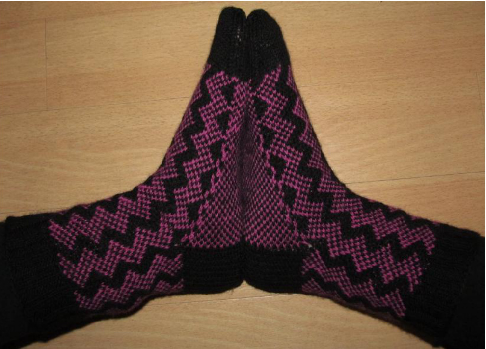 Stairway to Stranded Socks: A Comprehensive Tutorial on Knitting Two-Coloured Socks with Detailed Instructions and Techniques pattern preview