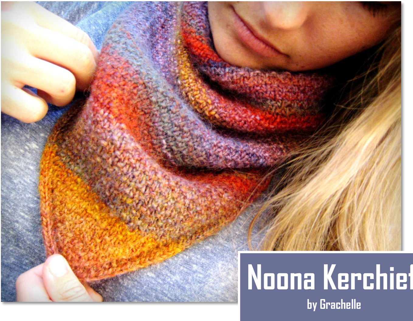 Knitting Pattern for Noona Kerchief: Detailed Instructions and Materials List pattern preview