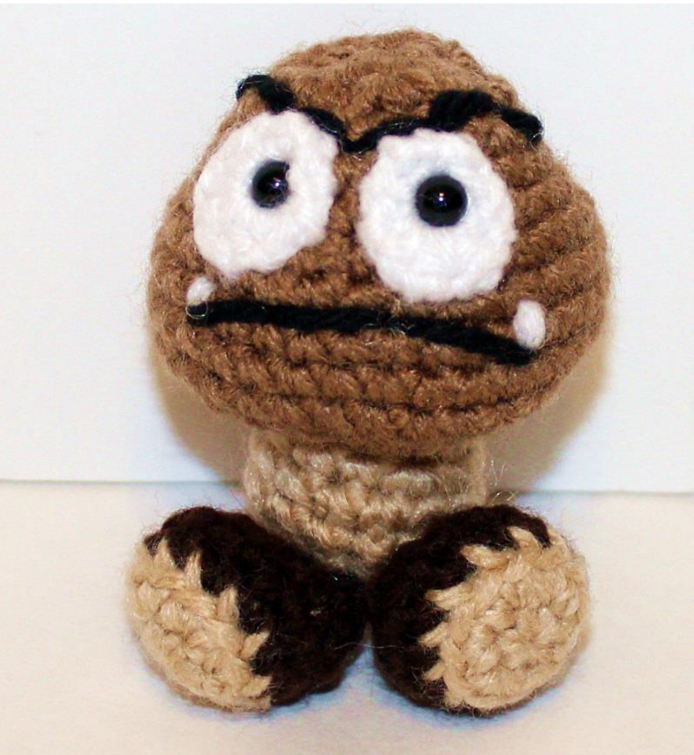 Mini Goomba Gamer Friend Amigurumi Crochet Pattern by Mary Smith - Detailed Instructions and Supplies pattern preview