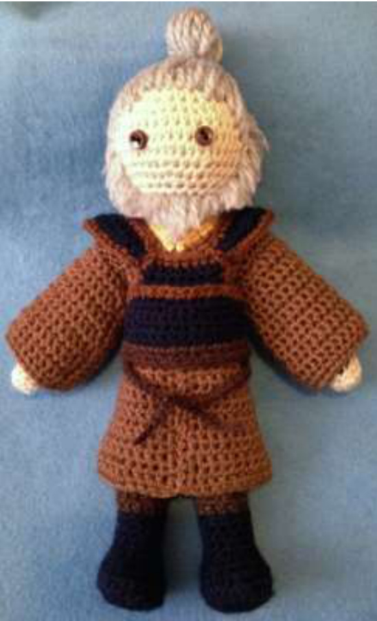 Crocheted Uncle Iroh Doll Pattern: Detailed Instructions and Materials List pattern preview